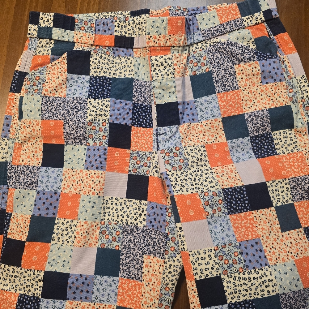Land's End Women's Size 8 Patchwork Patterned Pan… - image 5